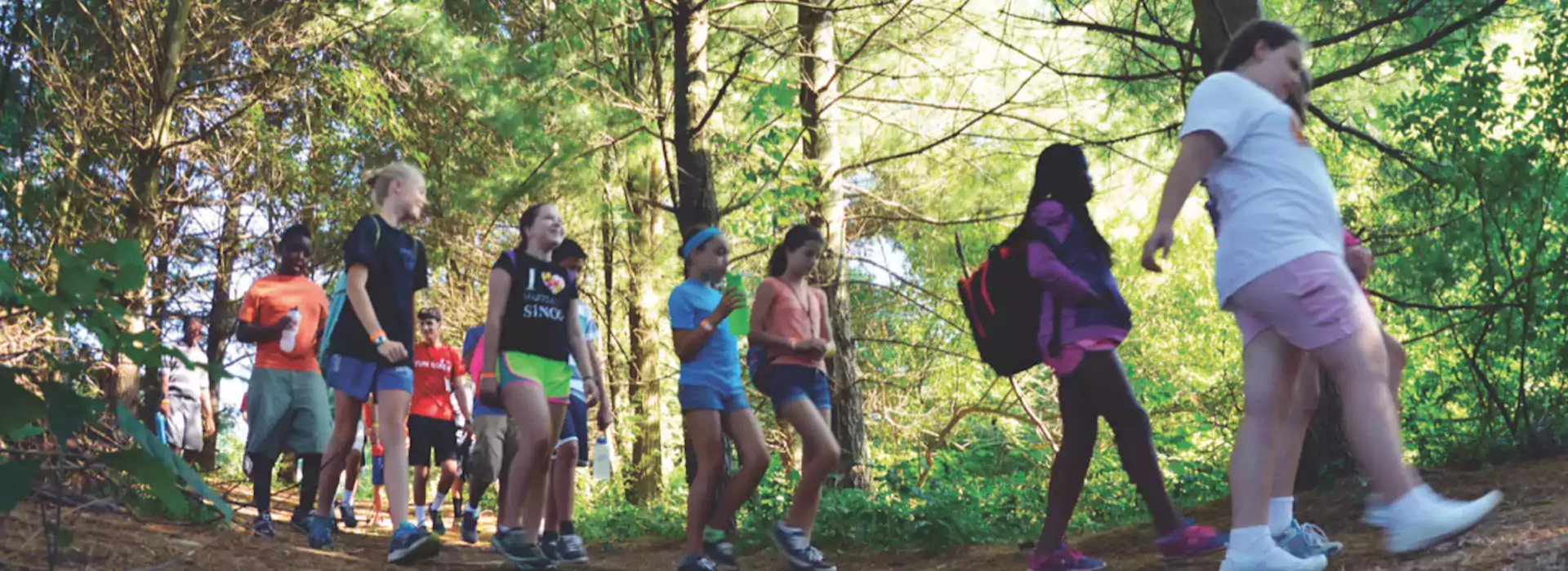 a camp class in the wood