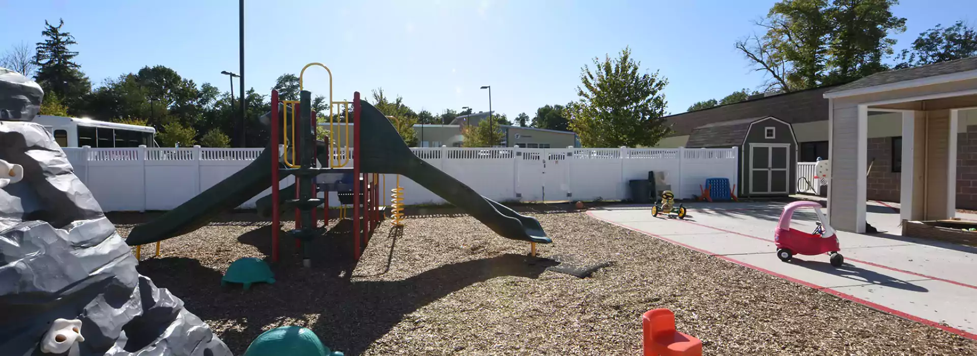 playground and seating area
